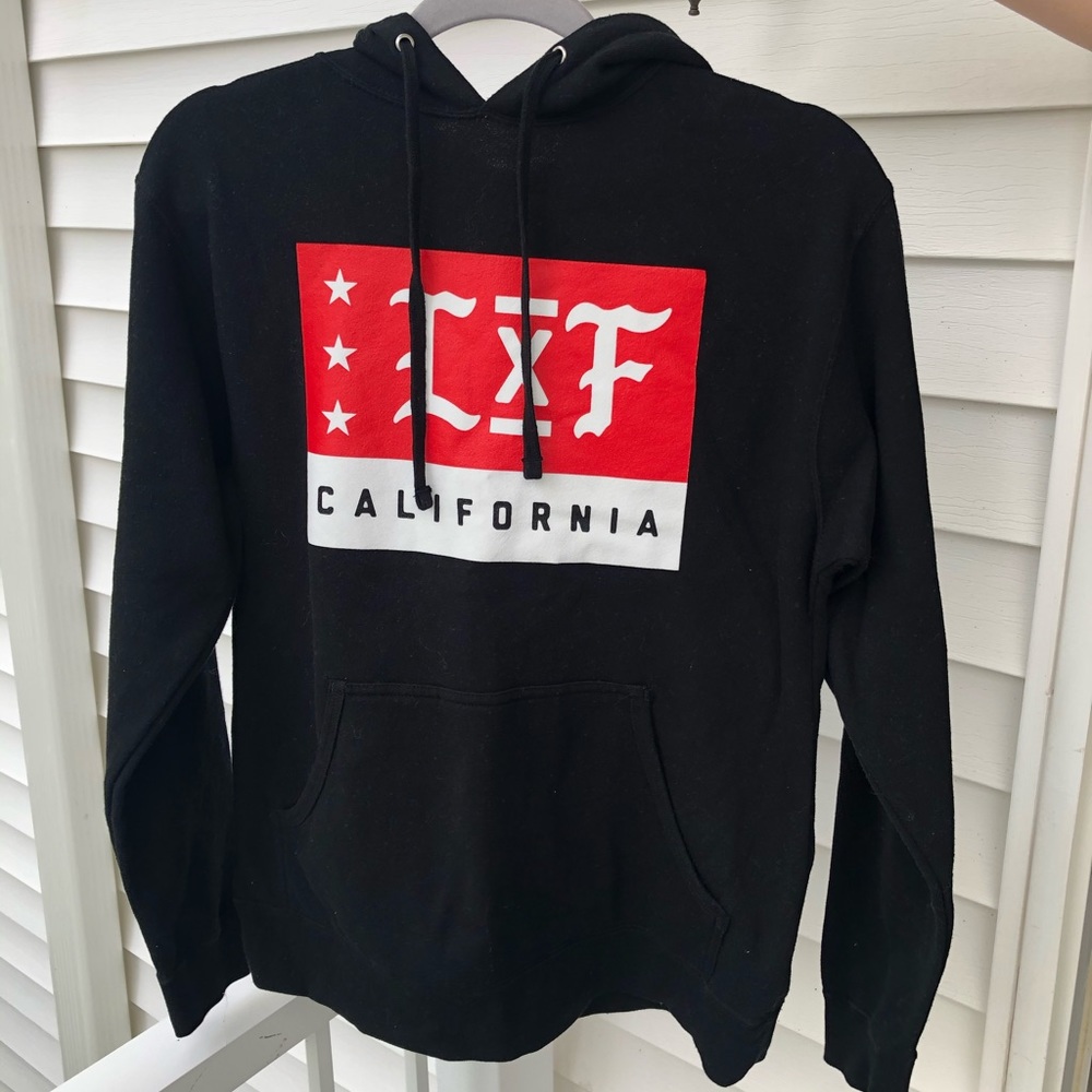 lvft black graphic hoodie sweatshirt